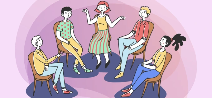 Persone a congronto che si scambiano idee, pensieri e opinioni