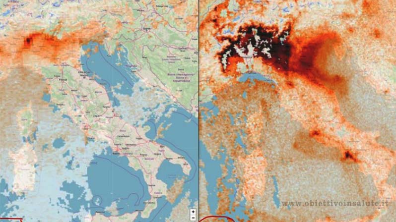 Immagine che mostra l'aumento dell'inquinamento