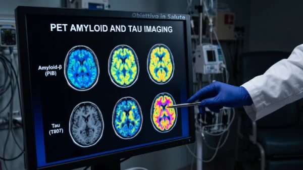 Medico analizza una risonanza magnetica del cervello